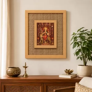 Durga Maa Laminated Jute Wall Photo Frame, 14 X 16 Inch (F174797) Durga Maa Laminated Jute Wall Photo Frame, 14 X 16 Inch (F174797)