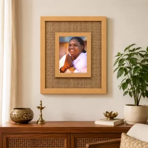 Mata Amritanandamayi Laminated Jute Wall Photo Frame, 14 X 16 Inch (F174804) Mata Amritanandamayi Laminated Jute Wall Photo Frame, 14 X 16 Inch (F174804)