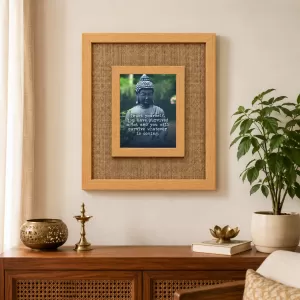 Buddha Laminated Jute Wall Photo Frame, 14 X 16 Inch (F174812) Buddha Laminated Jute Wall Photo Frame, 14 X 16 Inch (F174812)