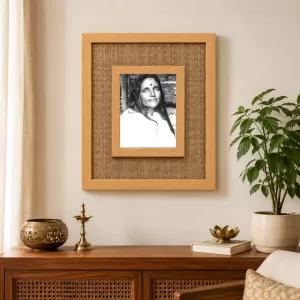 Maa Ananadamoyi Laminated Jute Wall Photo Frame, 14 X 16 Inch (F174816) Maa Ananadamoyi Laminated Jute Wall Photo Frame, 14 X 16 Inch (F174816)