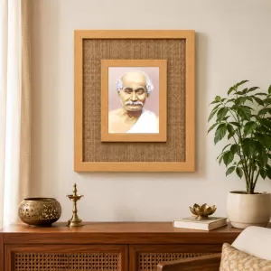 Lahiri Mahashay Laminated Jute Wall Photo Frame, 14 X 16 Inch (F174831)