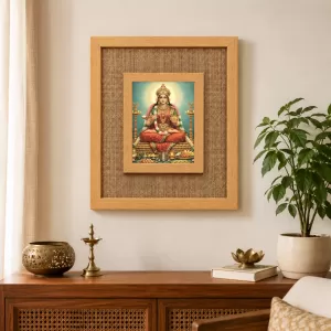 Annapurna Devi Laminated Jute Wall Photo Frame, 14 X 16 Inch (F174964)