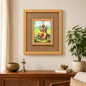 Lord Venkatswar Laminated Jute Wall Photo Frame, 14 X 16 Inch (F174985)