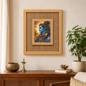 Lord Shiva Laminated Jute Wall Photo Frame, 14 X 16 Inch (F174989) Lord Shiva Laminated Jute Wall Photo Frame, 14 X 16 Inch (F174989)