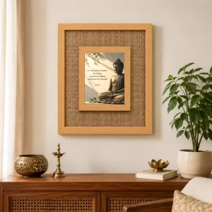 Buddha Laminated Jute Wall Photo Frame, 14 X 16 Inch (F175011) Buddha Laminated Jute Wall Photo Frame, 14 X 16 Inch (F175011)