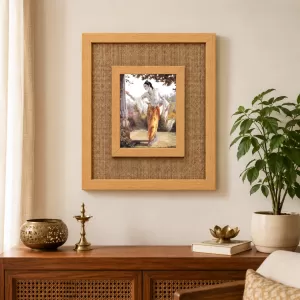 Lord Krishna Laminated Jute Wall Photo Frame, 14 X 16 Inch (F175018) Lord Krishna Laminated Jute Wall Photo Frame, 14 X 16 Inch (F175018)