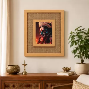 Goddess Kali Laminated Jute Wall Photo Frame, 14 X 16 Inch (F175019) Goddess Kali Laminated Jute Wall Photo Frame, 14 X 16 Inch (F175019)