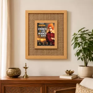 Swami Vivekananda Laminated Jute Wall Photo Frame, 14 X 16 Inch (F175025) Swami Vivekananda Laminated Jute Wall Photo Frame, 14 X 16 Inch (F175025)