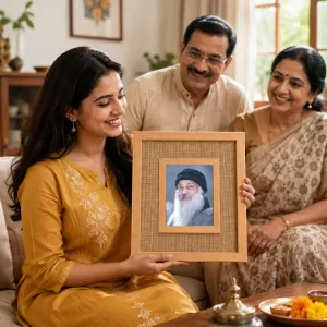 Osho Laminated Jute Wall Photo Frame, 14 X 16 Inch (F175091) Osho Laminated Jute Wall Photo Frame, 14 X 16 Inch (F175091)