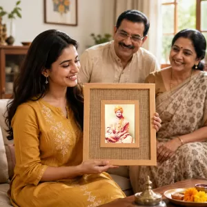 Swami Vibekananda Laminated Jute Wall Photo Frame, 14 X 16 Inch (F175115) Swami Vibekananda Laminated Jute Wall Photo Frame, 14 X 16 Inch (F175115)