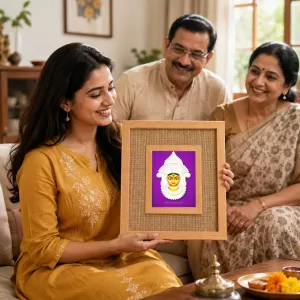 Maa Durga Laminated Jute Wall Photo Frame, 14 X 16 Inch (F175117) Maa Durga Laminated Jute Wall Photo Frame, 14 X 16 Inch (F175117)
