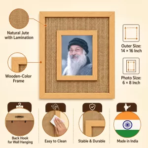 Osho Laminated Jute Wall Photo Frame, 14 X 16 Inch (F175091) Osho Laminated Jute Wall Photo Frame, 14 X 16 Inch (F175091)