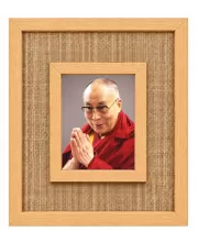 Shree Dalai Lama Laminated Jute Wall Photo Frame, 14 X 16 Inch (F175090)