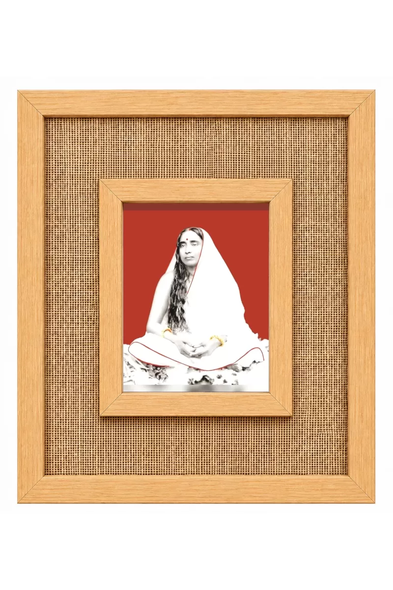 Maa Sarada Laminated Jute Wall Photo Frame, 14 X 16 Inch (F175093)