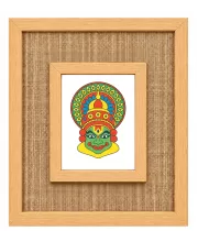 Kathakali Laminated Jute Wall Photo Frame, 14 X 16 Inch (F175096)