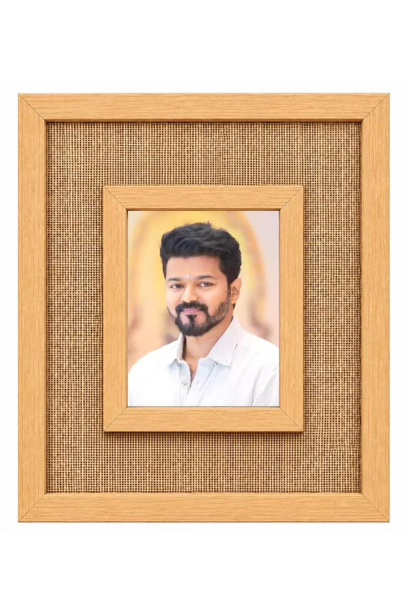 Vijay Thalapati Laminated Jute Wall Photo Frame, 14 X 16 Inch (F175097)
