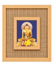 Goutam Buddha Laminated Jute Wall Photo Frame, 14 X 16 Inch (F175099)