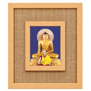 Goutam Buddha Laminated Jute Wall Photo Frame, 14 X 16 Inch (F175099)