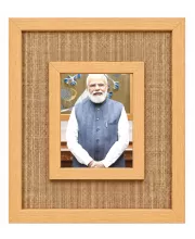 Shree Narandra Modi Laminated Jute Wall Photo Frame, 14 X 16 Inch (F175104)