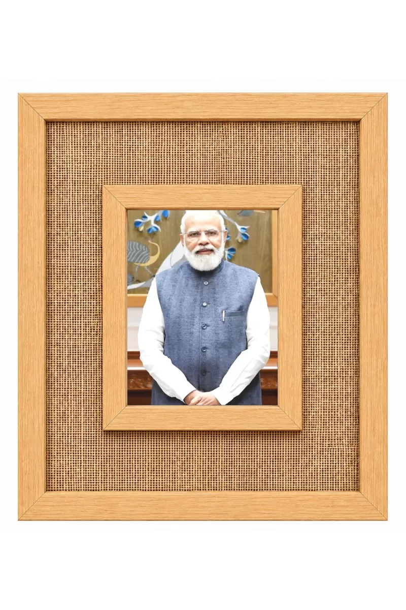 Shree Narandra Modi Laminated Jute Wall Photo Frame, 14 X 16 Inch (F175104)