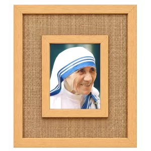 Mother Teressa Laminated Jute Wall Photo Frame, 14 X 16 Inch (F175105) Mother Teressa Laminated Jute Wall Photo Frame, 14 X 16 Inch (F175105)