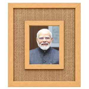 Shree Naradra Modi Laminated Jute Wall Photo Frame, 14 X 16 Inch (F175106) Shree Naradra Modi Laminated Jute Wall Photo Frame, 14 X 16 Inch (F175106)
