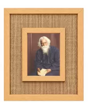 Shree Rabindra Nath Tagore Laminated Jute Wall Photo Frame, 14 X 16 Inch (F175108)
