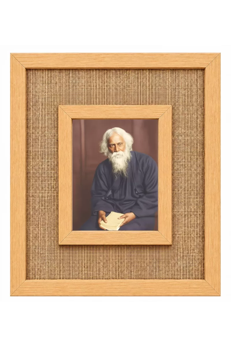 Shree Rabindra Nath Tagore Laminated Jute Wall Photo Frame, 14 X 16 Inch (F175108)