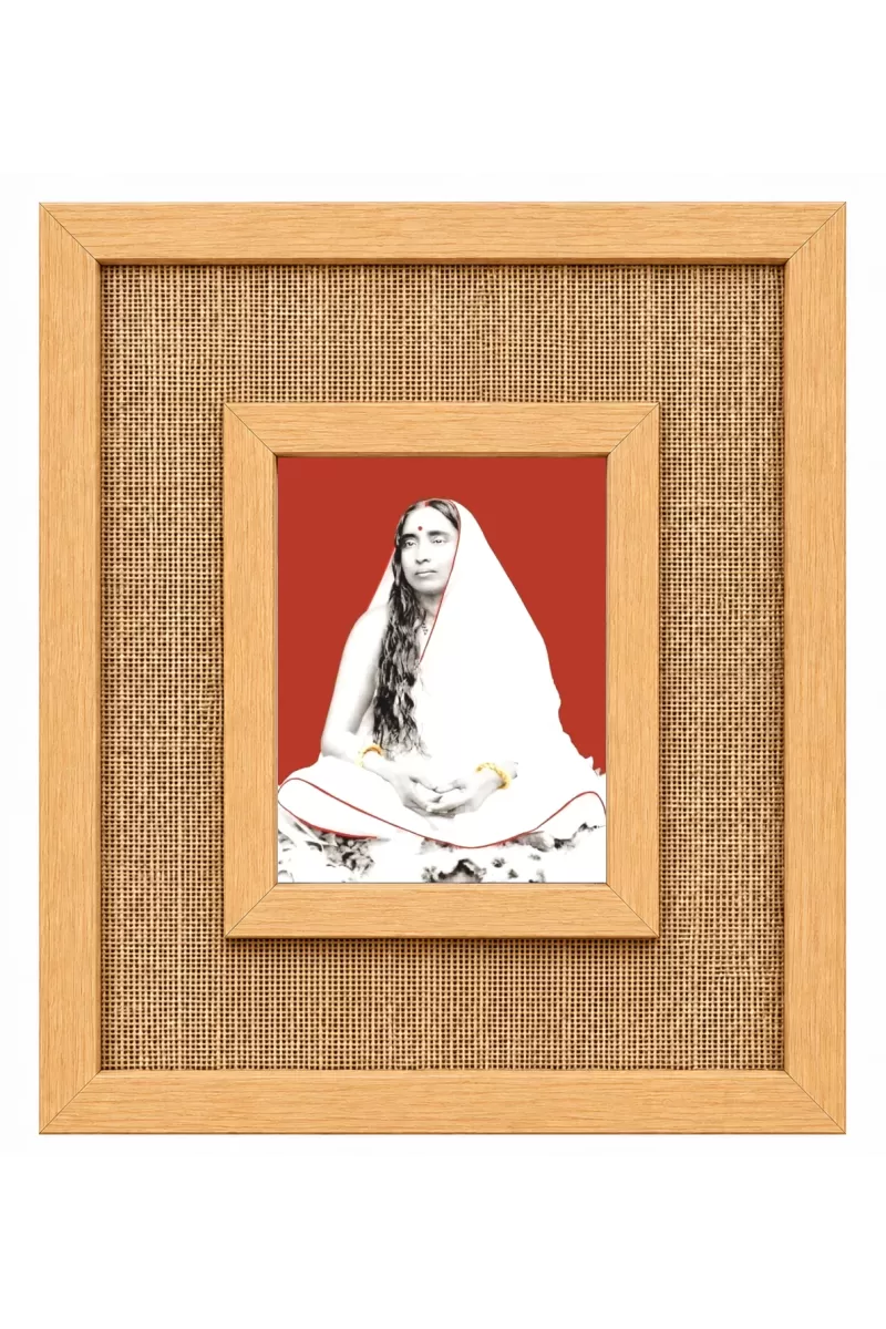Maa Sarada Laminated Jute Wall Photo Frame, 14 X 16 Inch (F175111)