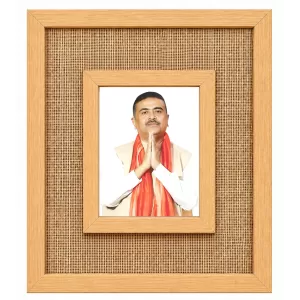 Shree Suvend Adhikari Laminated Jute Wall Photo Frame, 14 X 16 Inch (F175113) Shree Suvend Adhikari Laminated Jute Wall Photo Frame, 14 X 16 Inch (F175113)