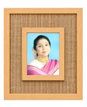 Asha Bhosle Laminated Jute Wall Photo Frame, 14 X 16 Inch (F175114)
