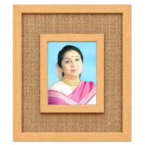 Asha Bhosle Laminated Jute Wall Photo Frame, 14 X 16 Inch (F175114) Asha Bhosle Laminated Jute Wall Photo Frame, 14 X 16 Inch (F175114)