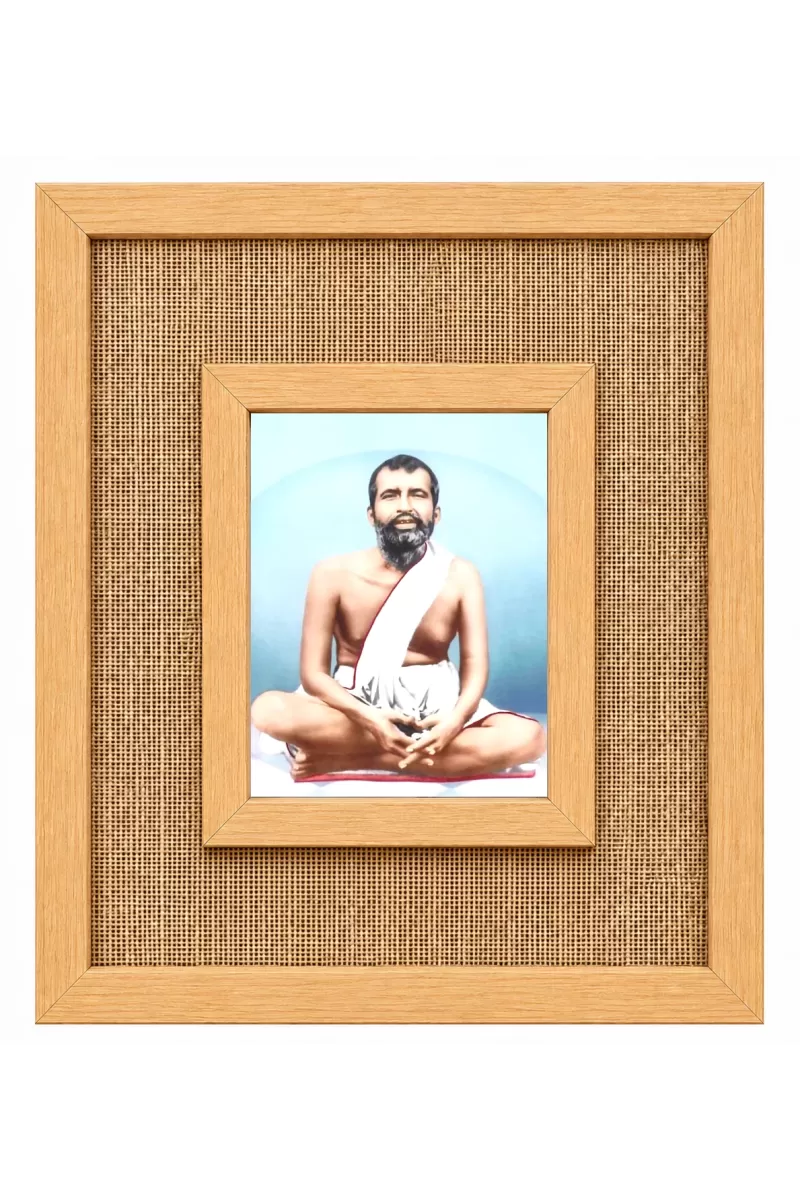 Shree Shree Ramkrishna Paramhansa Laminated Jute Wall Photo Frame, 14 X 16 Inch (F175116)