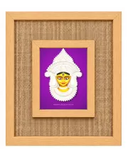 Maa Durga Laminated Jute Wall Photo Frame, 14 X 16 Inch (F175117)