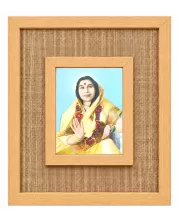 Shri Mataji Nirmala Devi Laminated Jute Wall Photo Frame, 14 X 16 Inch (F175118)