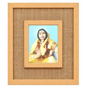 Shri Mataji Nirmala Devi Laminated Jute Wall Photo Frame, 14 X 16 Inch (F175118) Shri Mataji Nirmala Devi Laminated Jute Wall Photo Frame, 14 X 16 Inch (F175118)