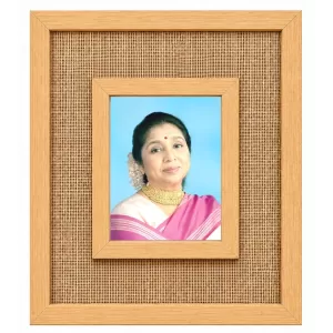 Asha Bhosle Laminated Jute Wall Photo Frame, 14 X 16 Inch (F175119) Asha Bhosle Laminated Jute Wall Photo Frame, 14 X 16 Inch (F175119)