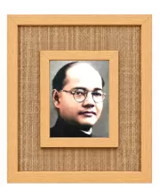 Netaji Subhash Chabdra Bose Laminated Jute Wall Photo Frame, 14 X 16 Inch (F175120)