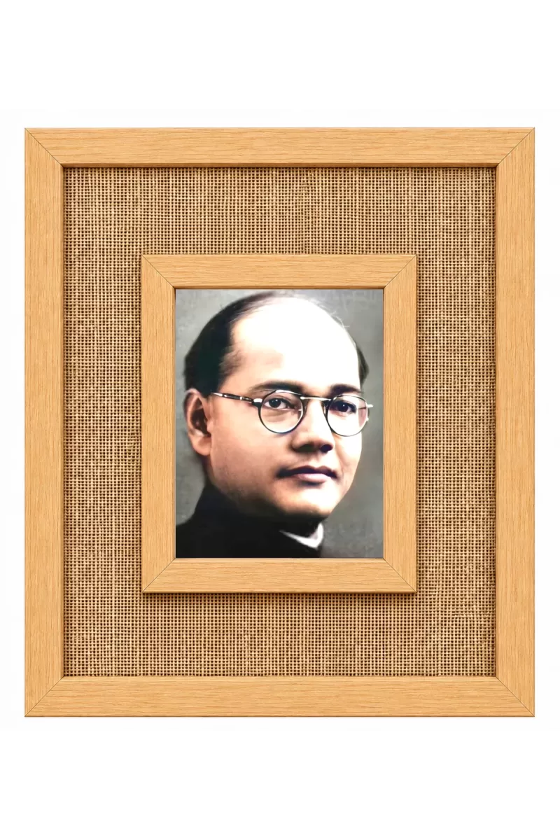 Netaji Subhash Chabdra Bose Laminated Jute Wall Photo Frame, 14 X 16 Inch (F175120)