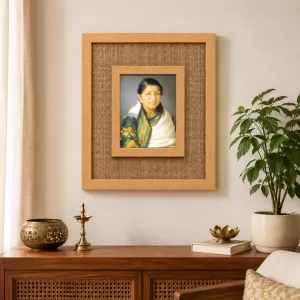 Lata Manjeskar Laminated Jute Wall Photo Frame, 14 X 16 Inch (F175092) Lata Manjeskar Laminated Jute Wall Photo Frame, 14 X 16 Inch (F175092)