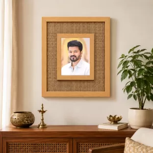 Vijay Thalapati Laminated Jute Wall Photo Frame, 14 X 16 Inch (F175097) Vijay Thalapati Laminated Jute Wall Photo Frame, 14 X 16 Inch (F175097)