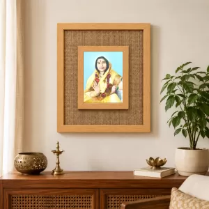 Shri Mataji Nirmala Devi Laminated Jute Wall Photo Frame, 14 X 16 Inch (F175118) Shri Mataji Nirmala Devi Laminated Jute Wall Photo Frame, 14 X 16 Inch (F175118)