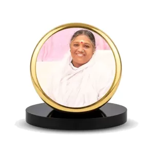 Car Dashboard/Table Top Mata Amritanandamayi Metal Golden Photo Stand 2x2 Inches, Compact & Stylish Spiritual Display For Car, Home & Office (Pack Of 1) (F24526) Car Dashboard/Table Top Mata Amritanandamayi Metal Golden Photo Stand 2x2 Inches, Compact & Stylish Spiritual Display For Car, Home & Office (Pack Of 1) (F24526)