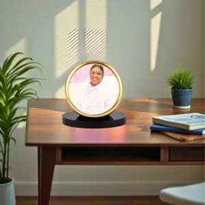 Car Dashboard/Table Top Mata Amritanandamayi Metal Golden Photo Stand 2x2 Inches, Compact & Stylish Spiritual Display For Car, Home & Office (Pack Of 1) (F24526) Car Dashboard/Table Top Mata Amritanandamayi Metal Golden Photo Stand 2x2 Inches, Compact & Stylish Spiritual Display For Car, Home & Office (Pack Of 1) (F24526)