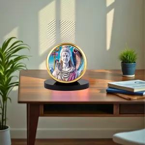 Car Dashboard/Table Top Lord Shiva Metal Golden Photo Stand 2x2 Inches, Compact & Stylish Spiritual Display For Car, Home & Office (Pack Of 1) (F24532) Car Dashboard/Table Top Lord Shiva Metal Golden Photo Stand 2x2 Inches, Compact & Stylish Spiritual Display For Car, Home & Office (Pack Of 1) (F24532)