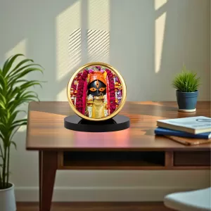 Car Dashboard/Table Top Kalighat Kali Maa Metal Golden Photo Stand 2x2 Inches, Compact & Stylish Spiritual Display For Car, Home & Office (Pack Of 1) (F24540) Car Dashboard/Table Top Kalighat Kali Maa Metal Golden Photo Stand 2x2 Inches, Compact & Stylish Spiritual Display For Car, Home & Office (Pack Of 1) (F24540)
