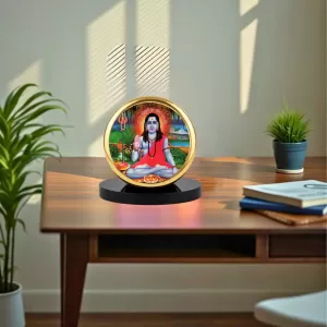 Car Dashboard/Table Top Lord Gorakhnath Ji Metal Golden Photo Stand 2x2 Inches, Compact & Stylish Spiritual Display For Car, Home & Office (Pack Of 1) (F24541) Car Dashboard/Table Top Lord Gorakhnath Ji Metal Golden Photo Stand 2x2 Inches, Compact & Stylish Spiritual Display For Car, Home & Office (Pack Of 1) (F24541)