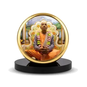 Car Dashboard/Table Top A.C. Bhaktivedanta Swami Prabhupada Metal Golden Photo Stand 2x2 Inches, Compact & Stylish Spiritual Display For Car, Home & Office (Pack Of 1) (F24553) Car Dashboard/Table Top A.C. Bhaktivedanta Swami Prabhupada Metal Golden Photo Stand 2x2 Inches, Compact & Stylish Spiritual Display For Car, Home & Office (Pack Of 1) (F24553)