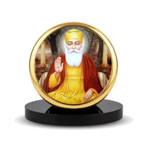 Car Dashboard/Table Top Guru Nanak Dev Ji Metal Golden Photo Stand 2x2 Inches, Compact & Stylish Spiritual Display For Car, Home & Office (Pack Of 1) (F24554) Car Dashboard/Table Top Guru Nanak Dev Ji Metal Golden Photo Stand 2x2 Inches, Compact & Stylish Spiritual Display For Car, Home & Office (Pack Of 1) (F24554)