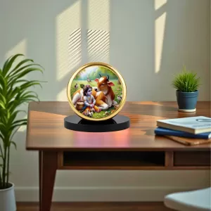 Car Dashboard/Table Top Bal Krishna Metal Golden Photo Stand 2x2 Inches, Compact & Stylish Spiritual Display For Car, Home & Office (Pack Of 1) (F24559) Car Dashboard/Table Top Bal Krishna Metal Golden Photo Stand 2x2 Inches, Compact & Stylish Spiritual Display For Car, Home & Office (Pack Of 1) (F24559)